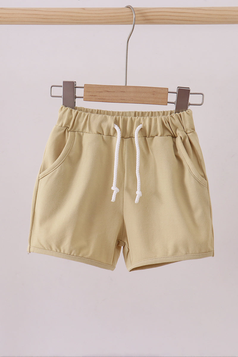 Premium Khaki Drawstring Shorts