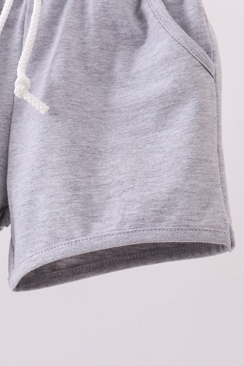 Premium Grey Drawstring Shorts