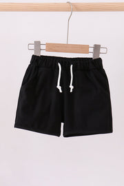 Premium Black Drawstring Shorts