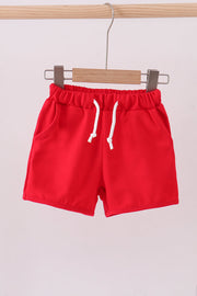 Premium Red Drawstring Shorts