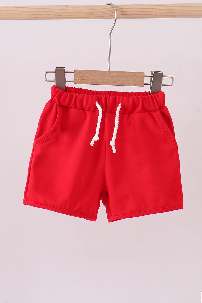Premium Red Drawstring Shorts