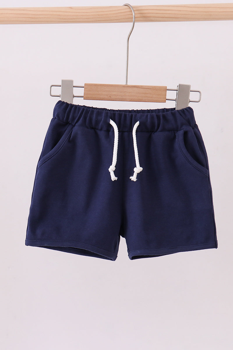 Premium Navy Drawstring Shorts