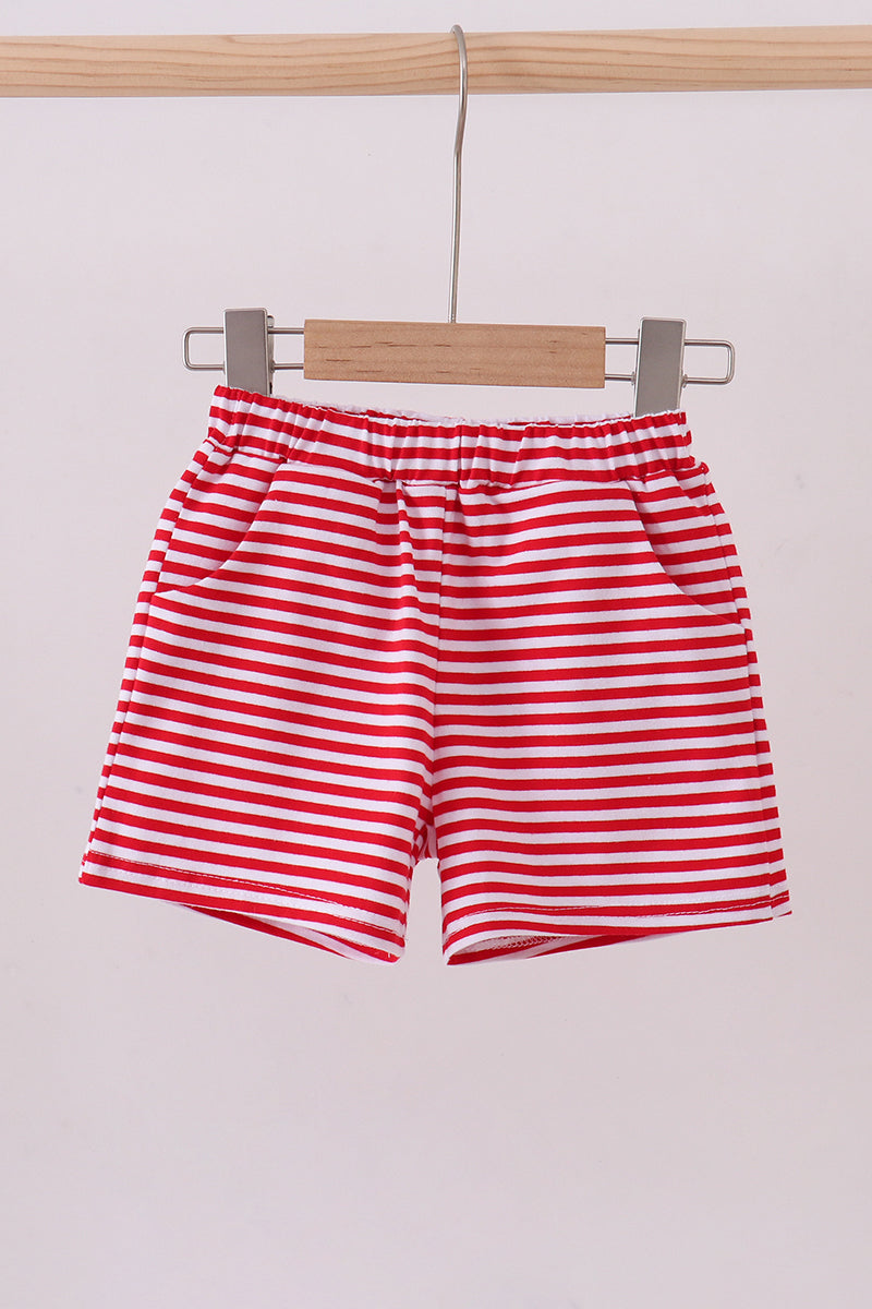 Premium Red&white Stripe Shorts