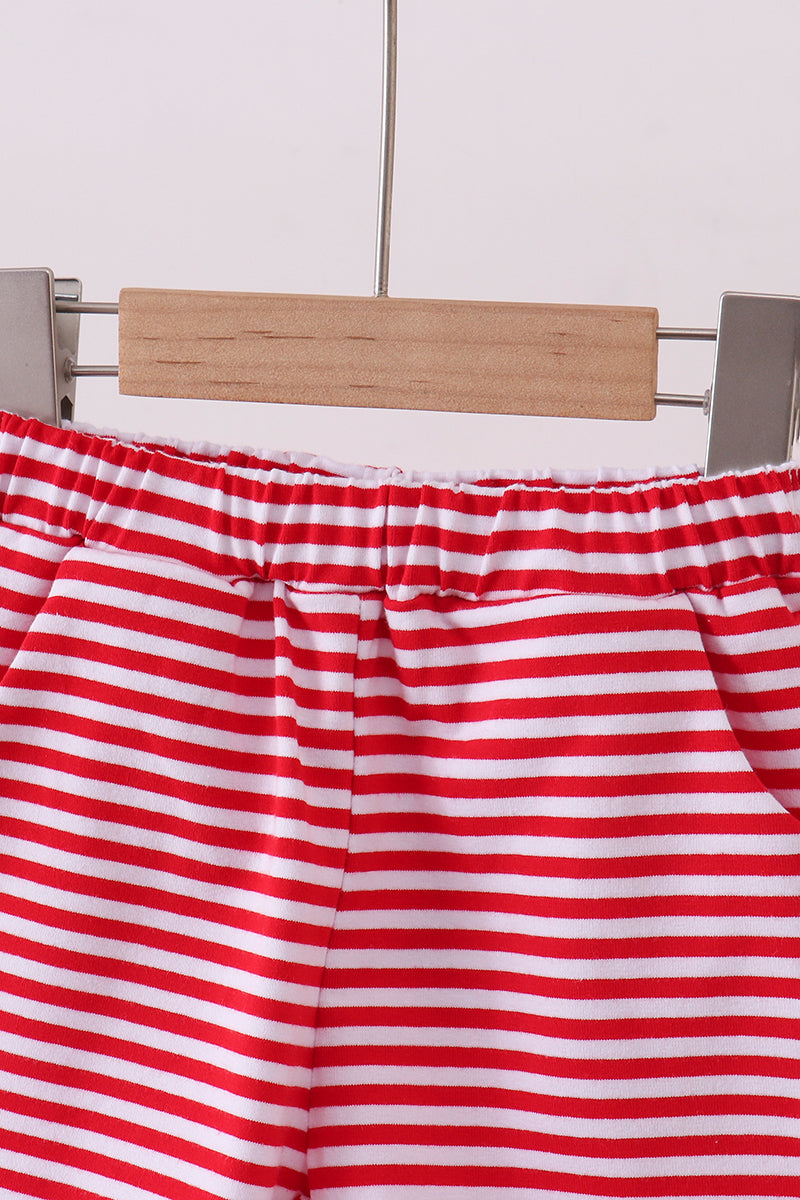 Premium Red&white Stripe Shorts