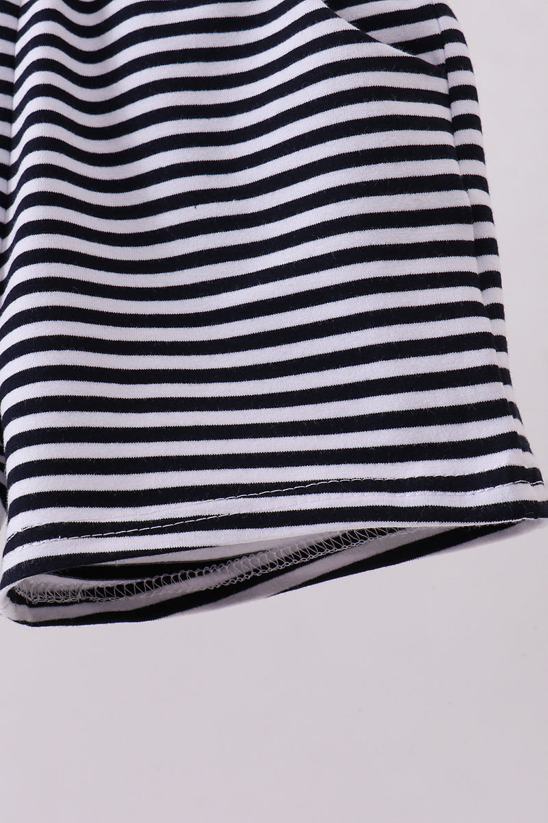 Premium Navy&white Stripe Shorts