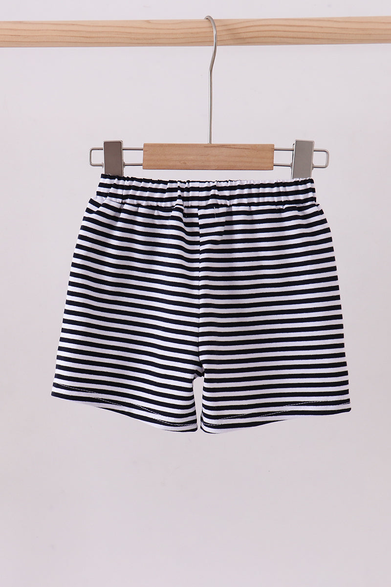 Premium Navy&white Stripe Shorts
