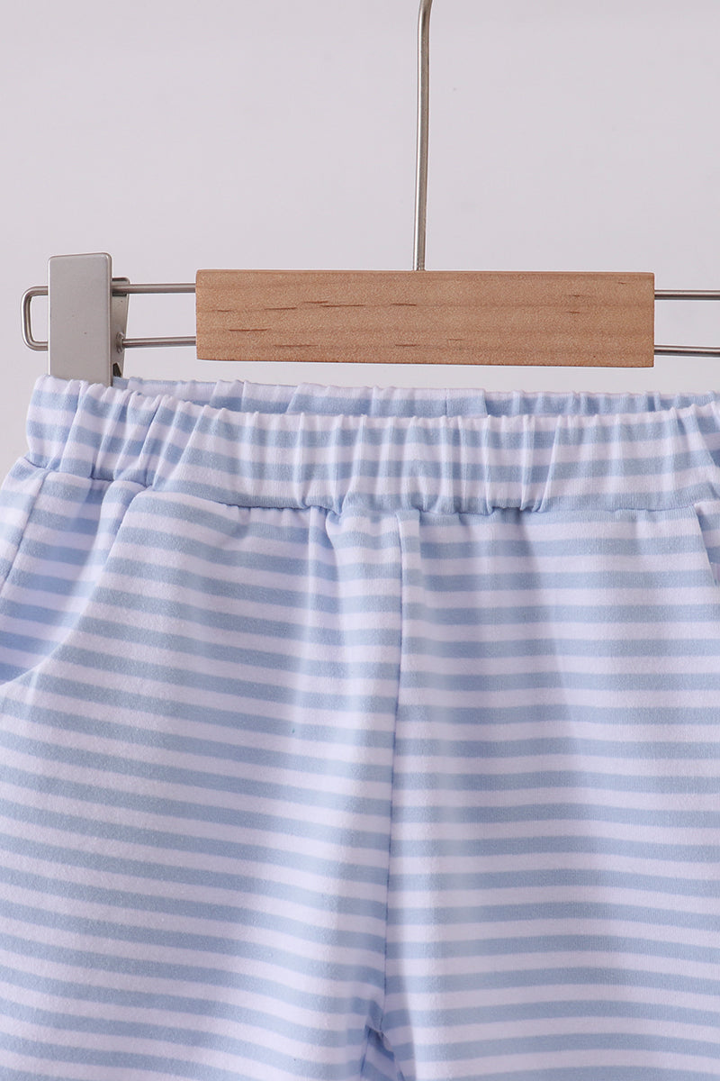 Premium Blue&white Stripe Shorts