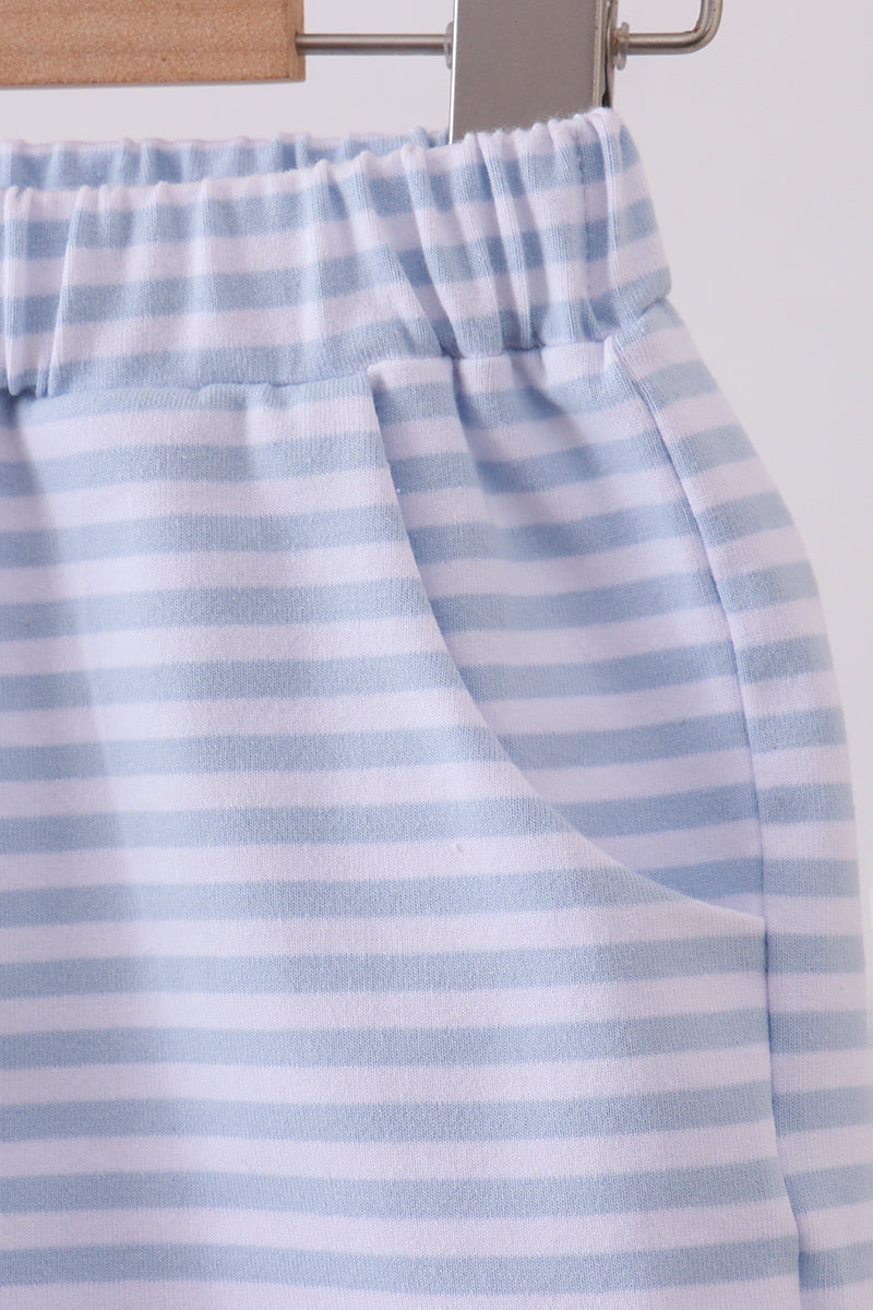 Premium Blue&white Stripe Shorts