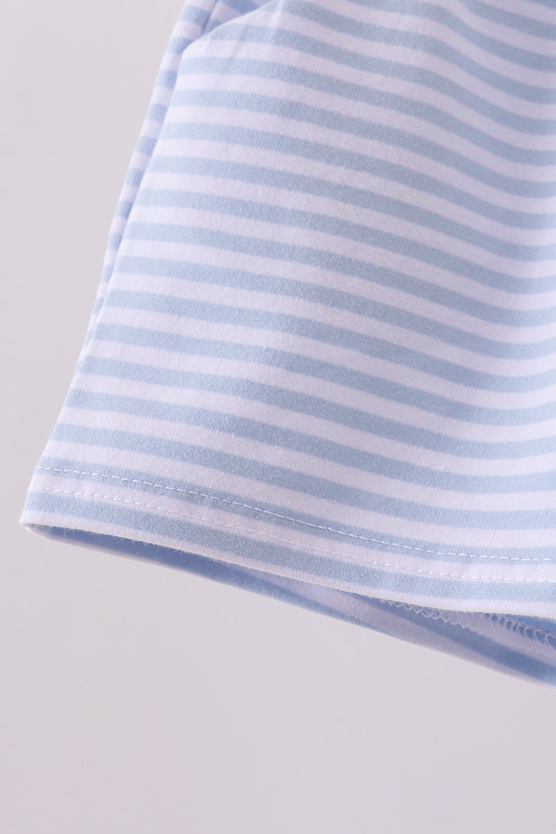 Premium Blue&white Stripe Shorts
