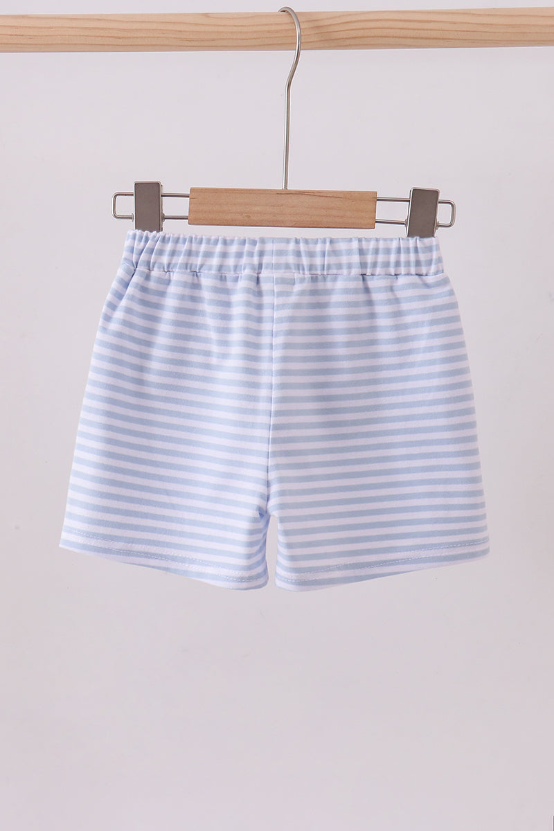 Premium Blue&white Stripe Shorts