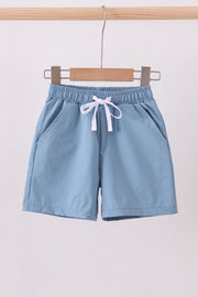 Dusty Blue Pocket Performance Shorts