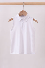 White Everyday Collared Tank