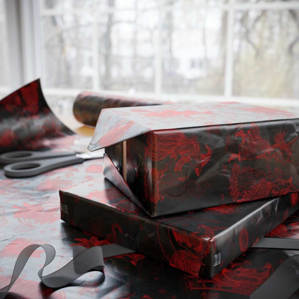 Witchy Toile Wrapping Paper