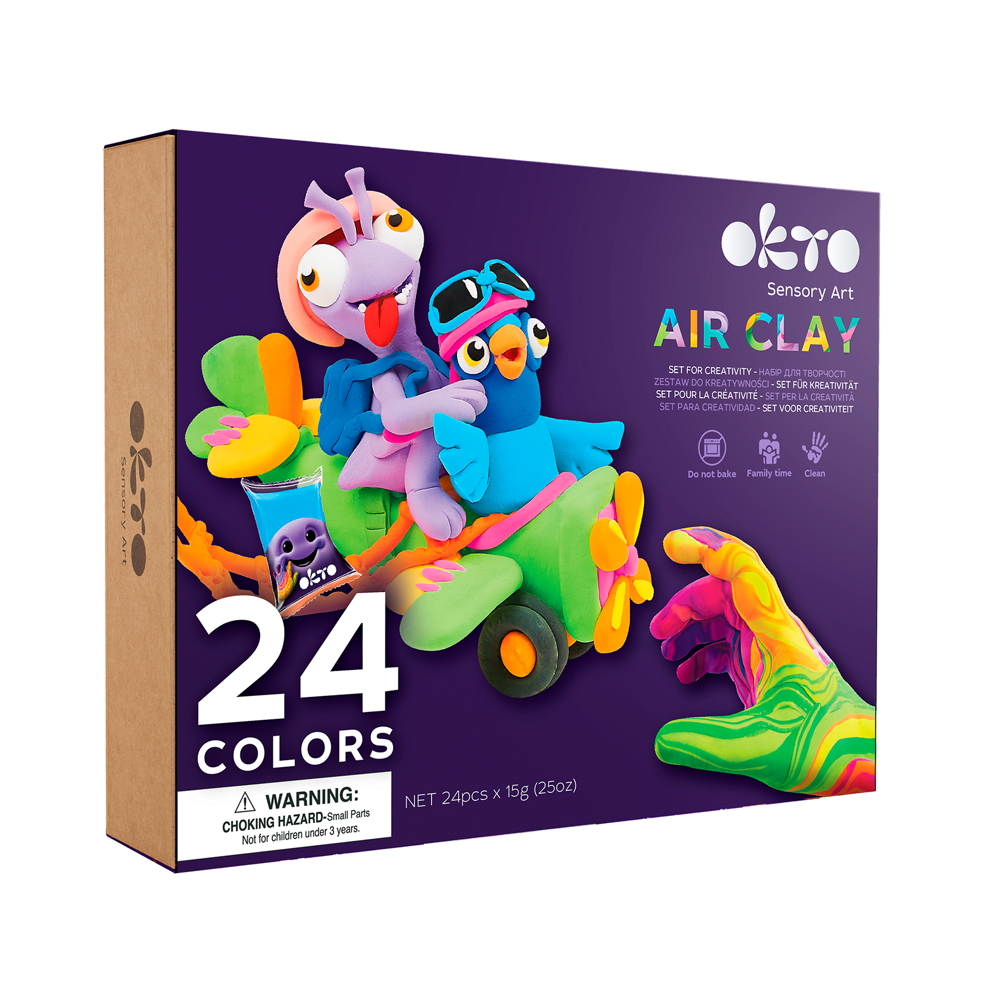 Okto Air Clay Set For Creativity – 24 Colors