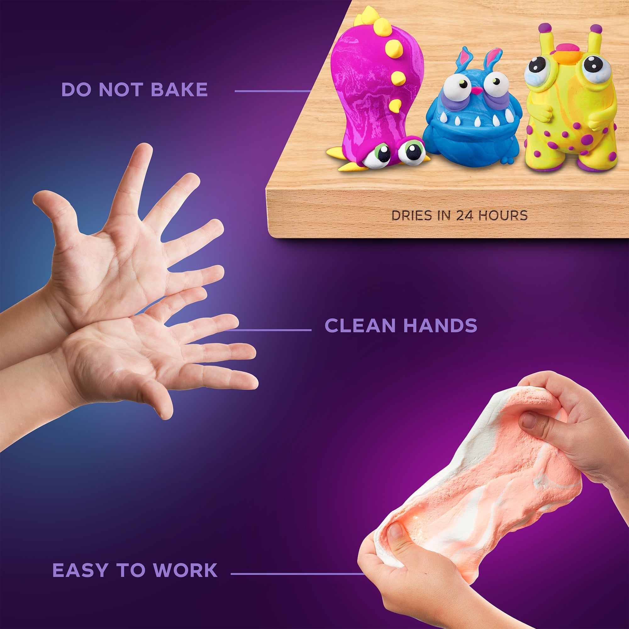 Okto Air Clay Set For Creativity – 24 Colors