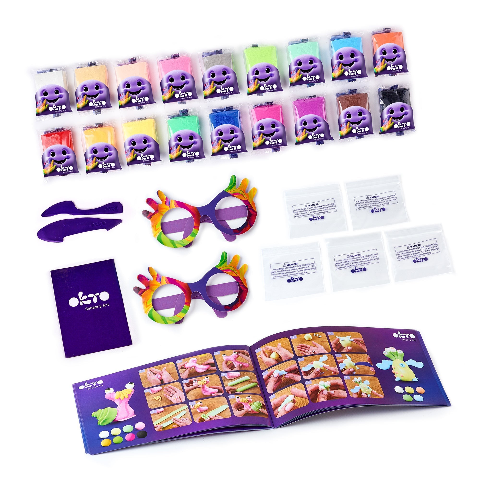 Okto Air Clay Set For Creativity – 18 Colors