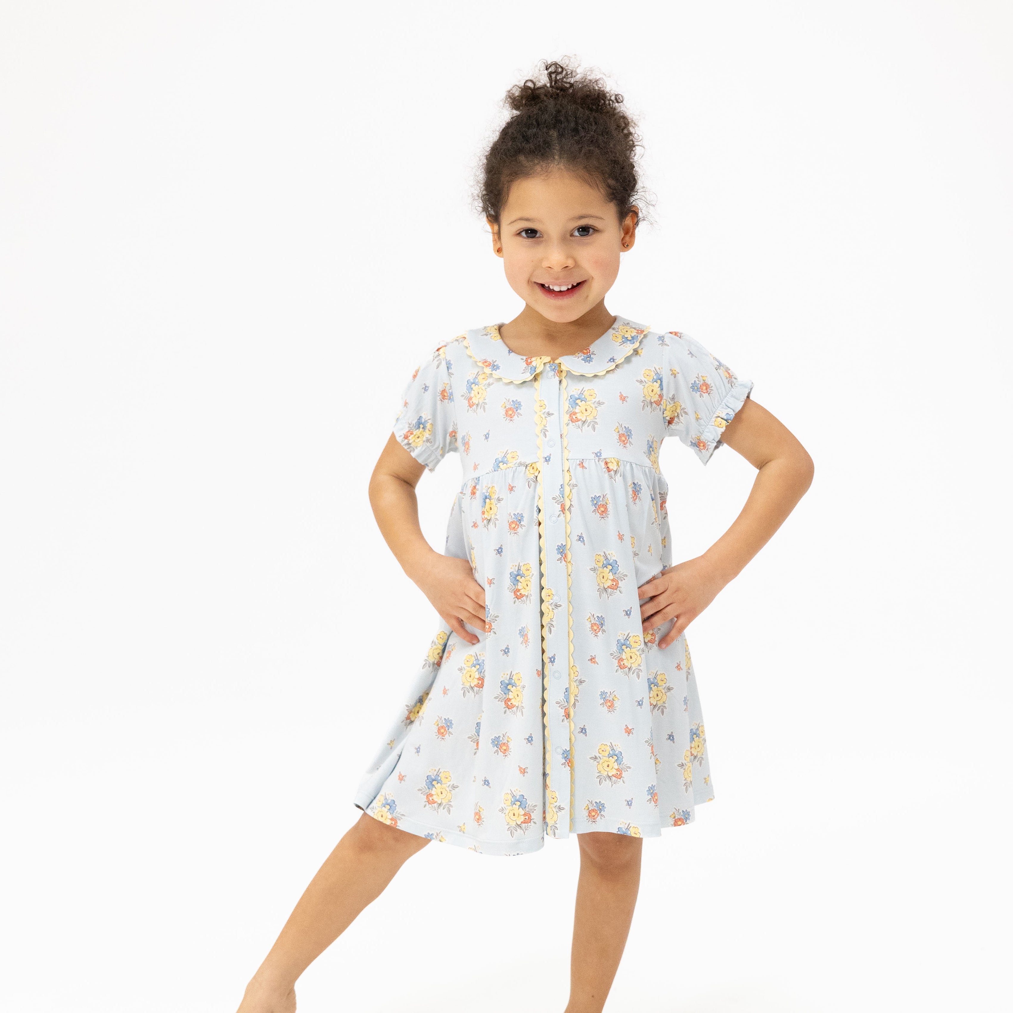 Country Stitch Floral  - Betty Dress Puff Sleeve With Bloomer