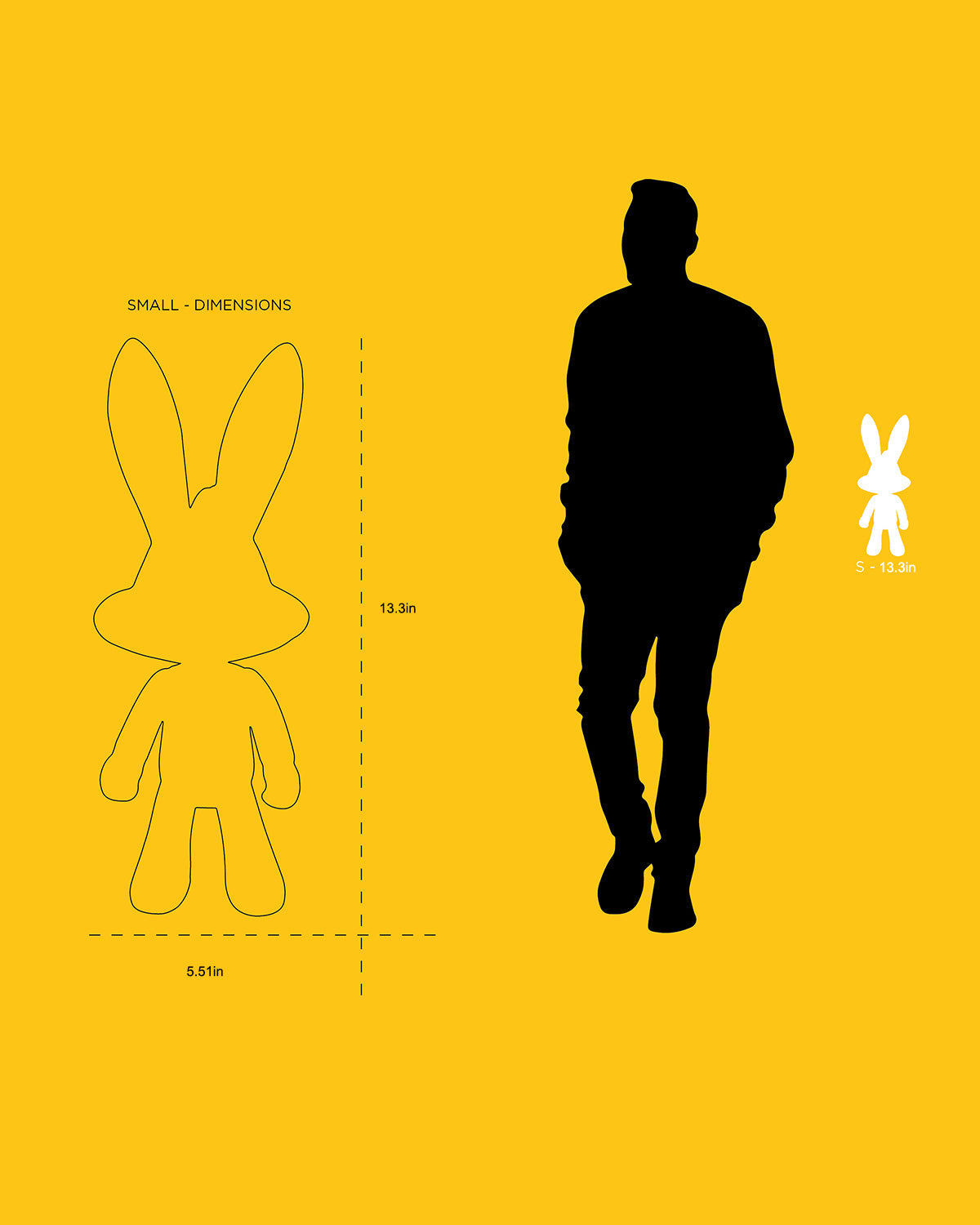 Bugs Bunny Super Pop Grey & White 13in