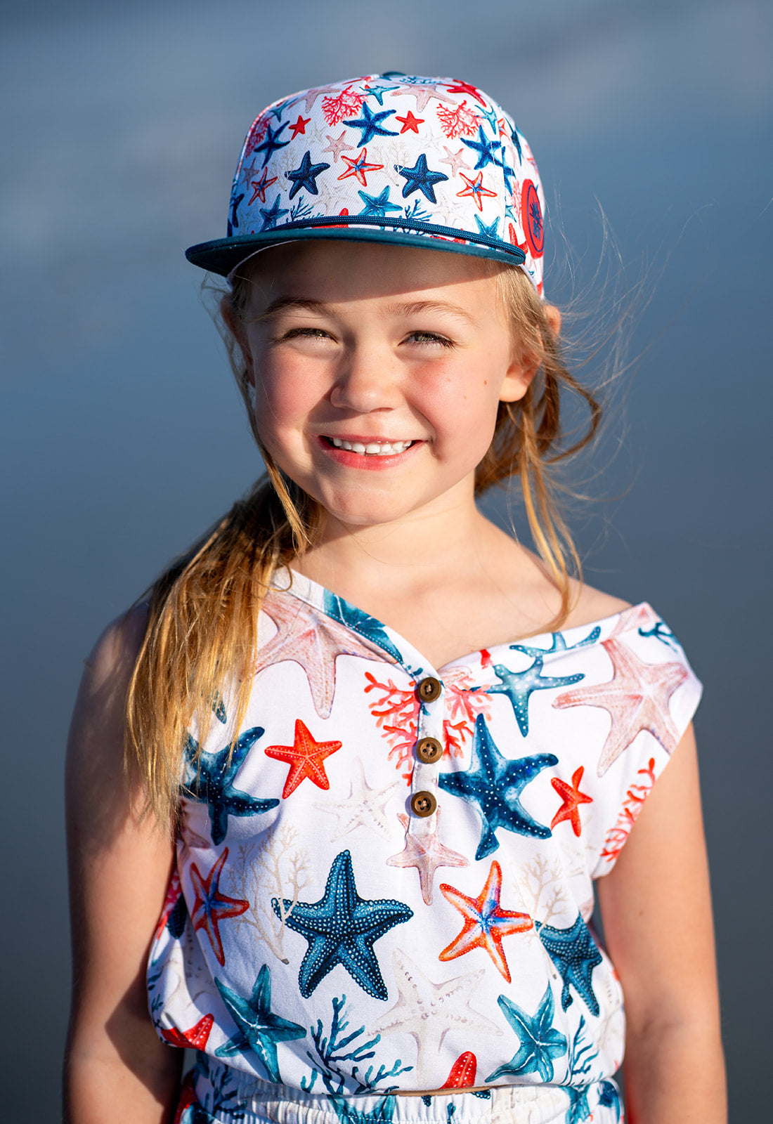 Star-spangled Starfish Tank And Ruffle Shorts Set