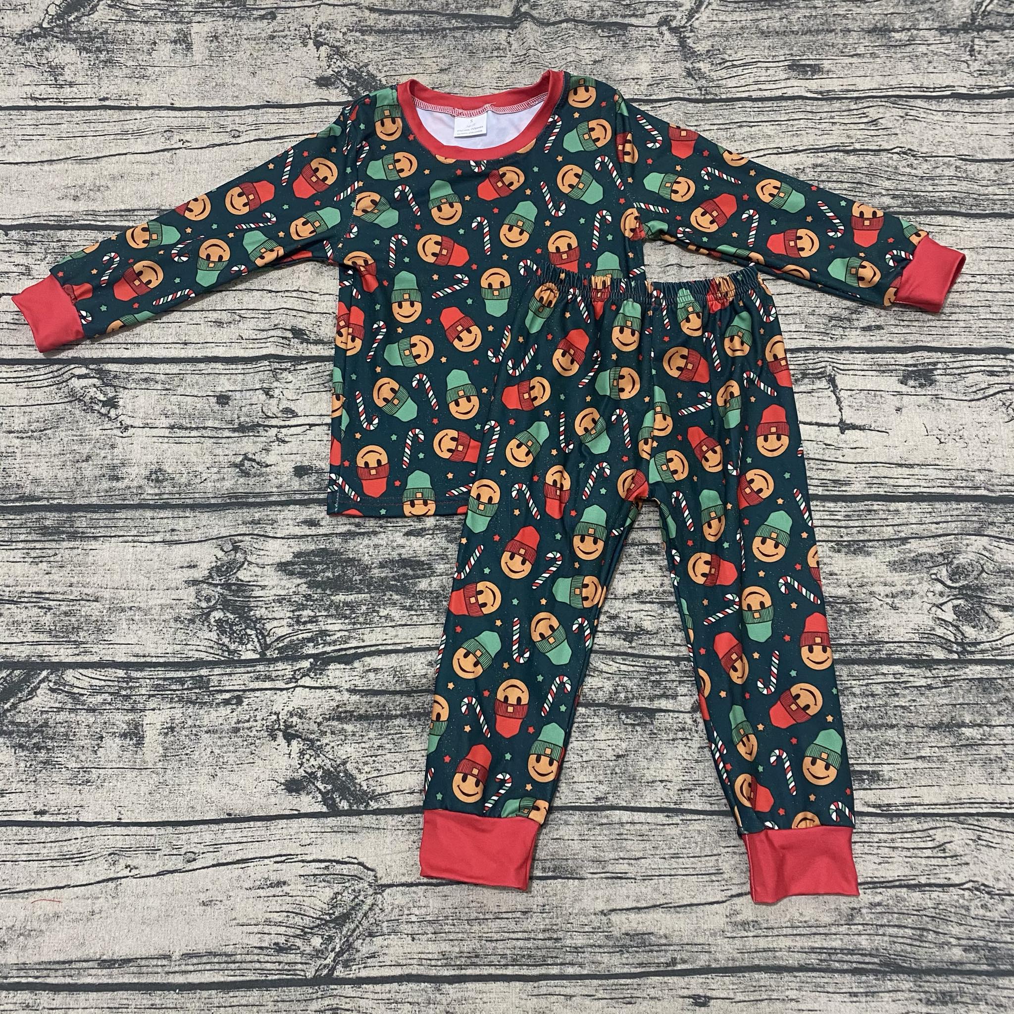 Smiley Candy Cane Pj Set