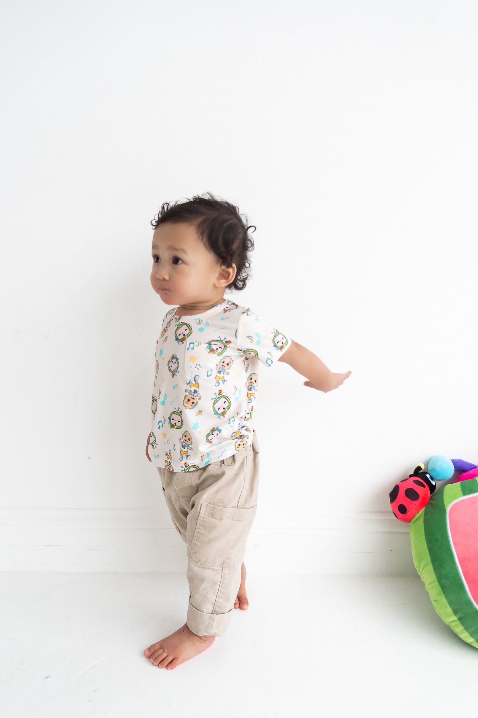 Dream Big Little Co X Cocomelon Jj Musical Melon Dream Pocket Tee