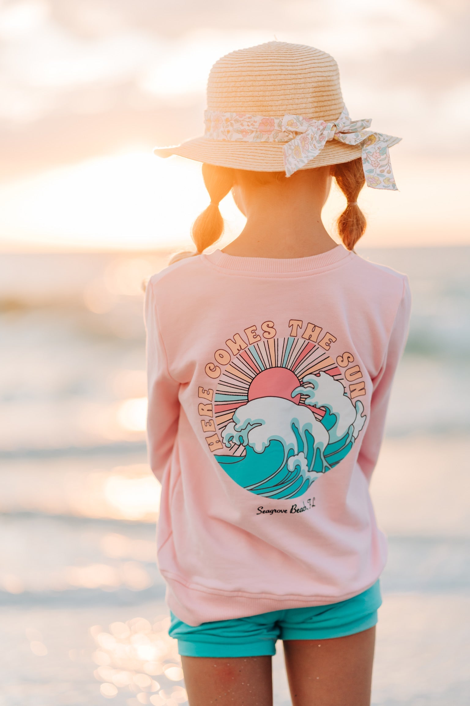 Girls Sweatshirt ~ Here Comes The Sun