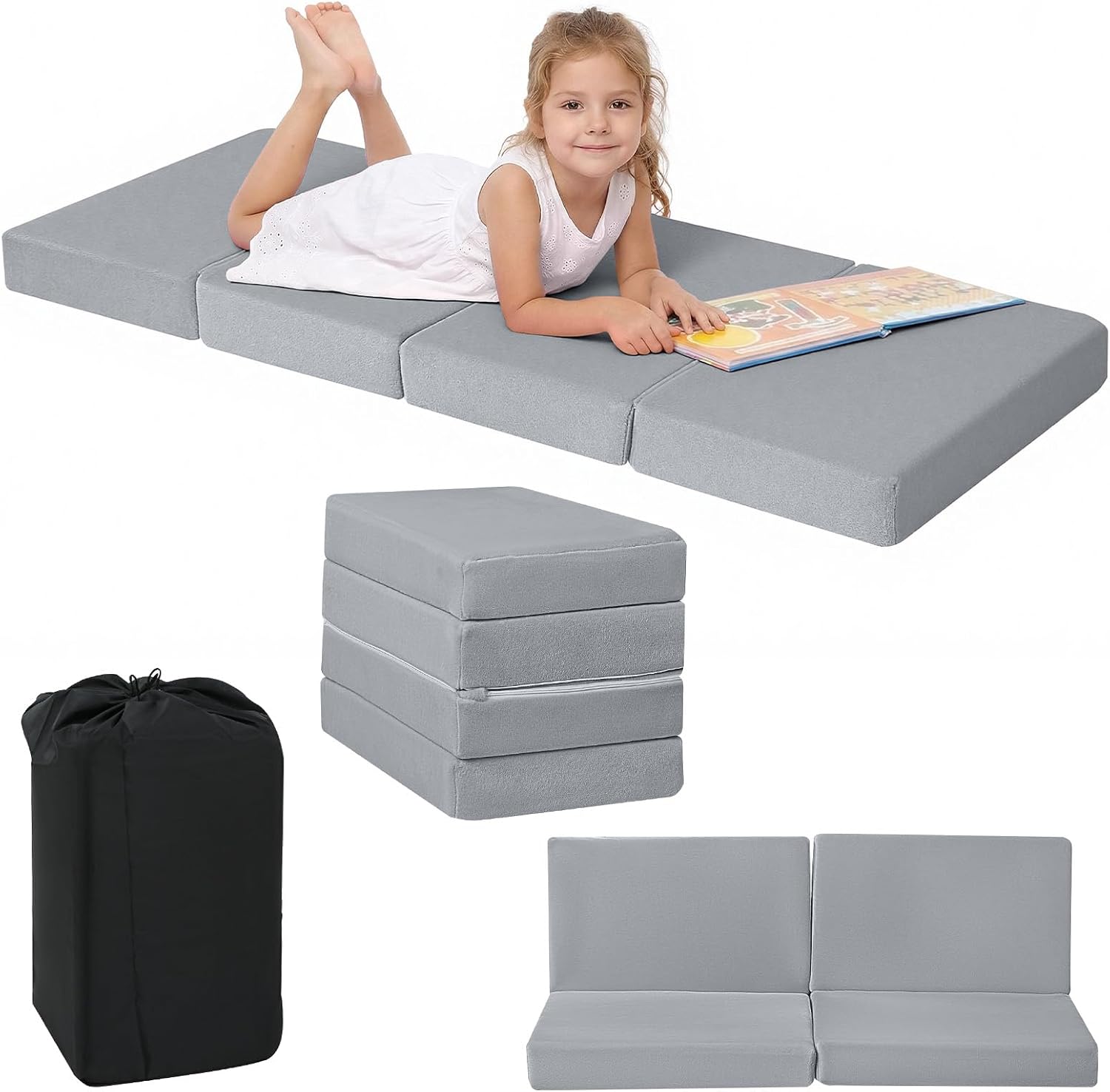 Kids Trifold Floor Mattress, 63"x26"