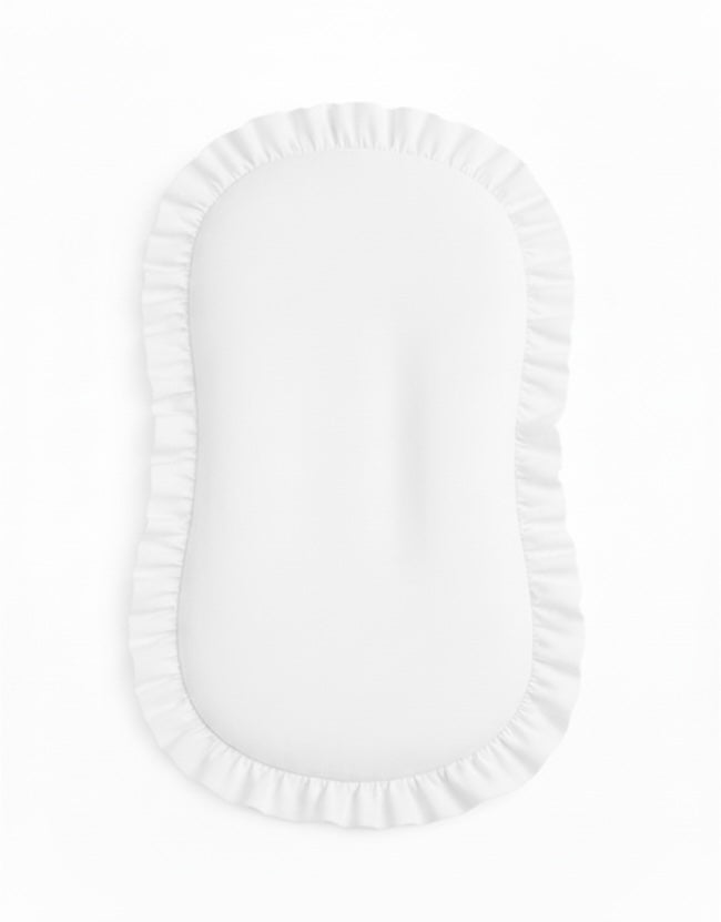 White Ruffle Baby Lounger Cover (Ships June 8)