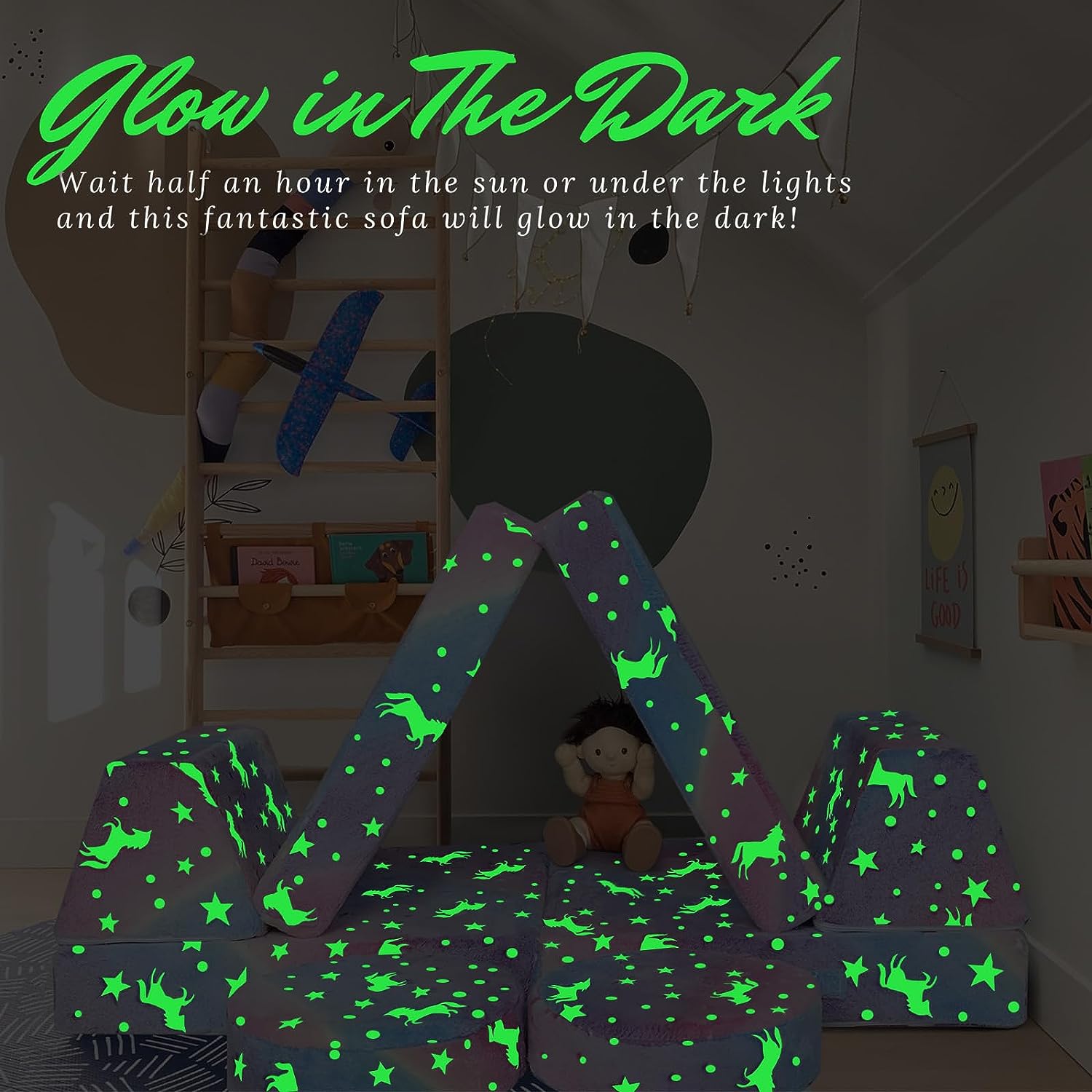 8-piece Kids Play Couch|glowsofa