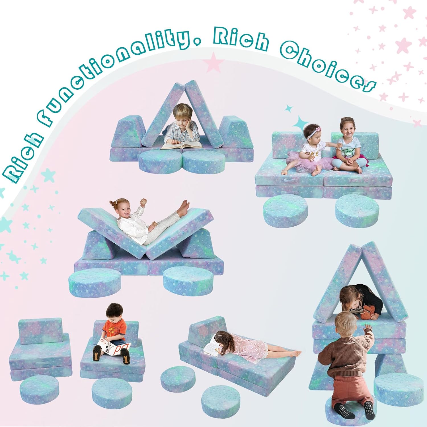 8-piece Kids Play Couch|glowsofa