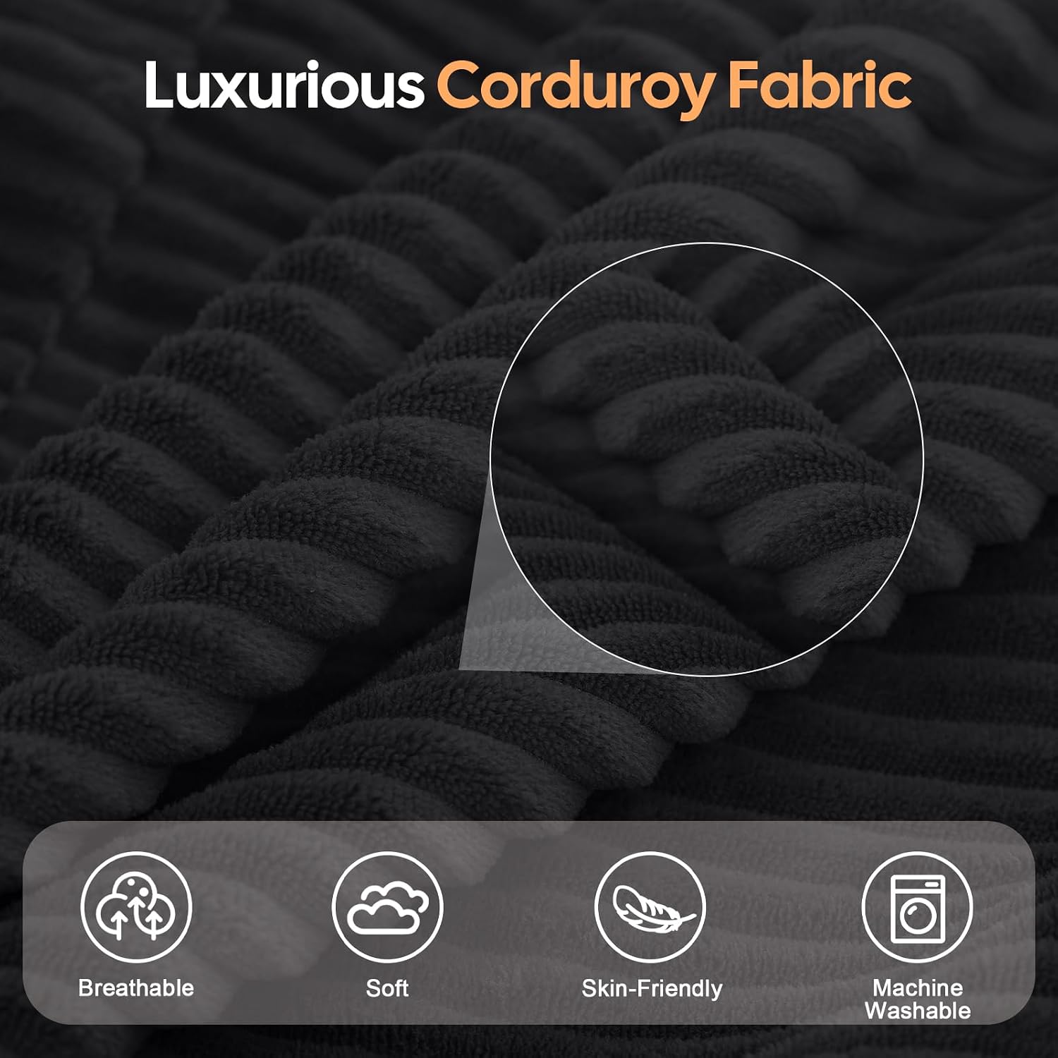 Queen Convertible Sofa Bed, Corduroy Folding Couch