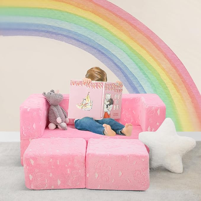 Convertible Kids Modular Couch-glow Pattern