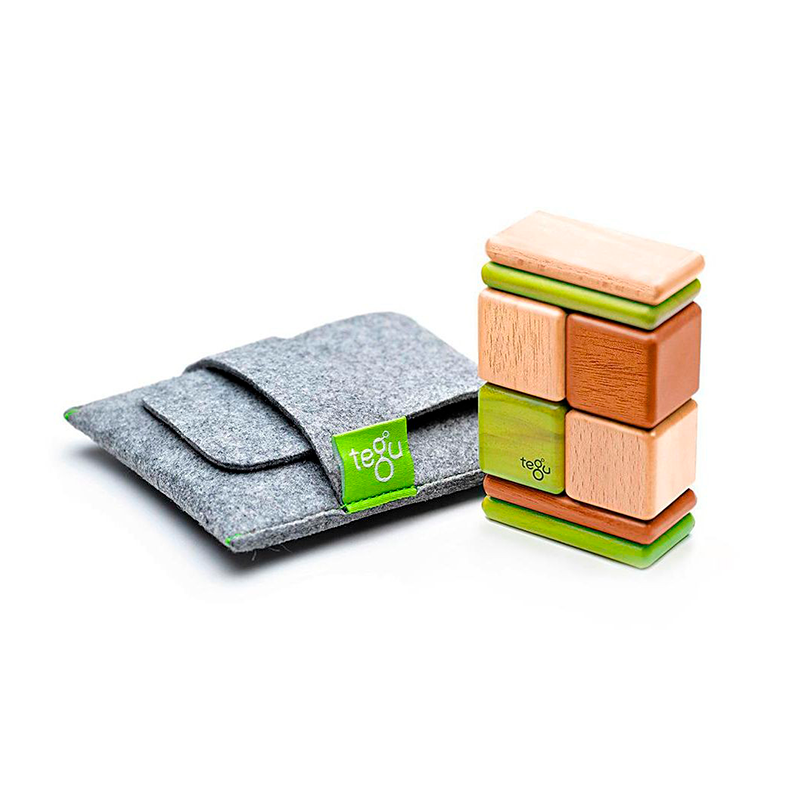 Original Pocket Pouch <br>magnetic Wooden Blocks <br>8 Pieces