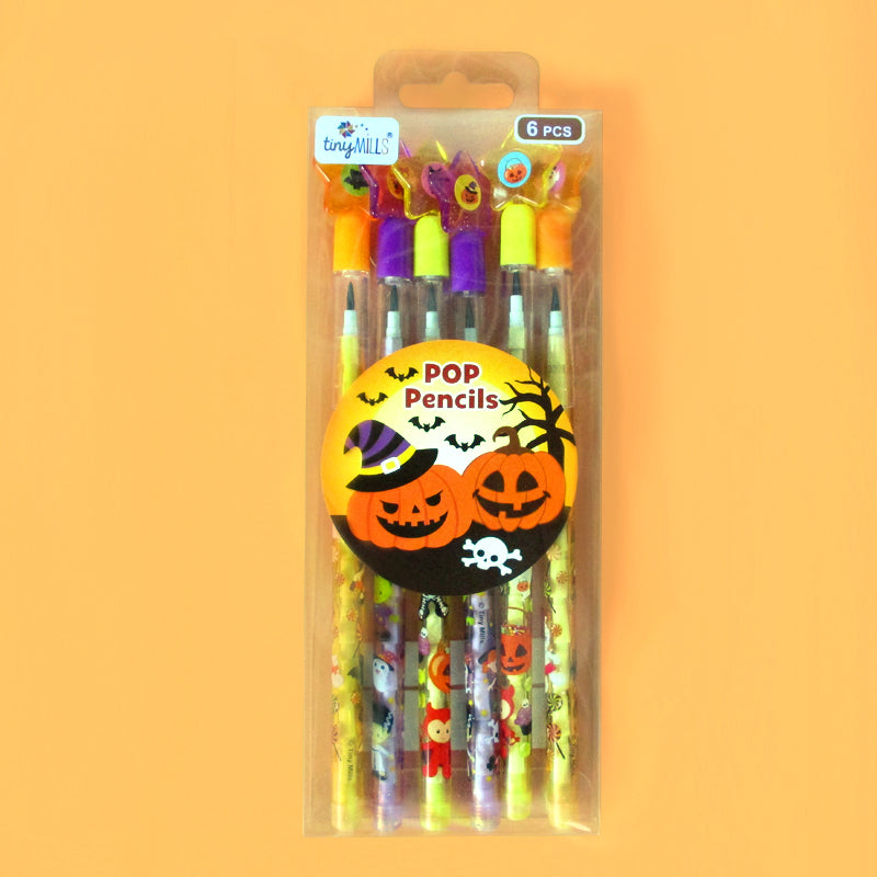 Halloween Stackable Point Pencils - Set Of 6