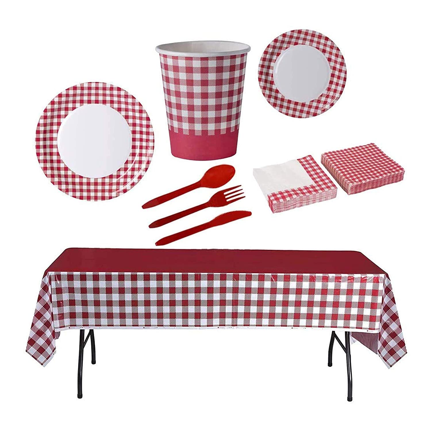 Picnic Themed Party Supplies Bundle Serves 32