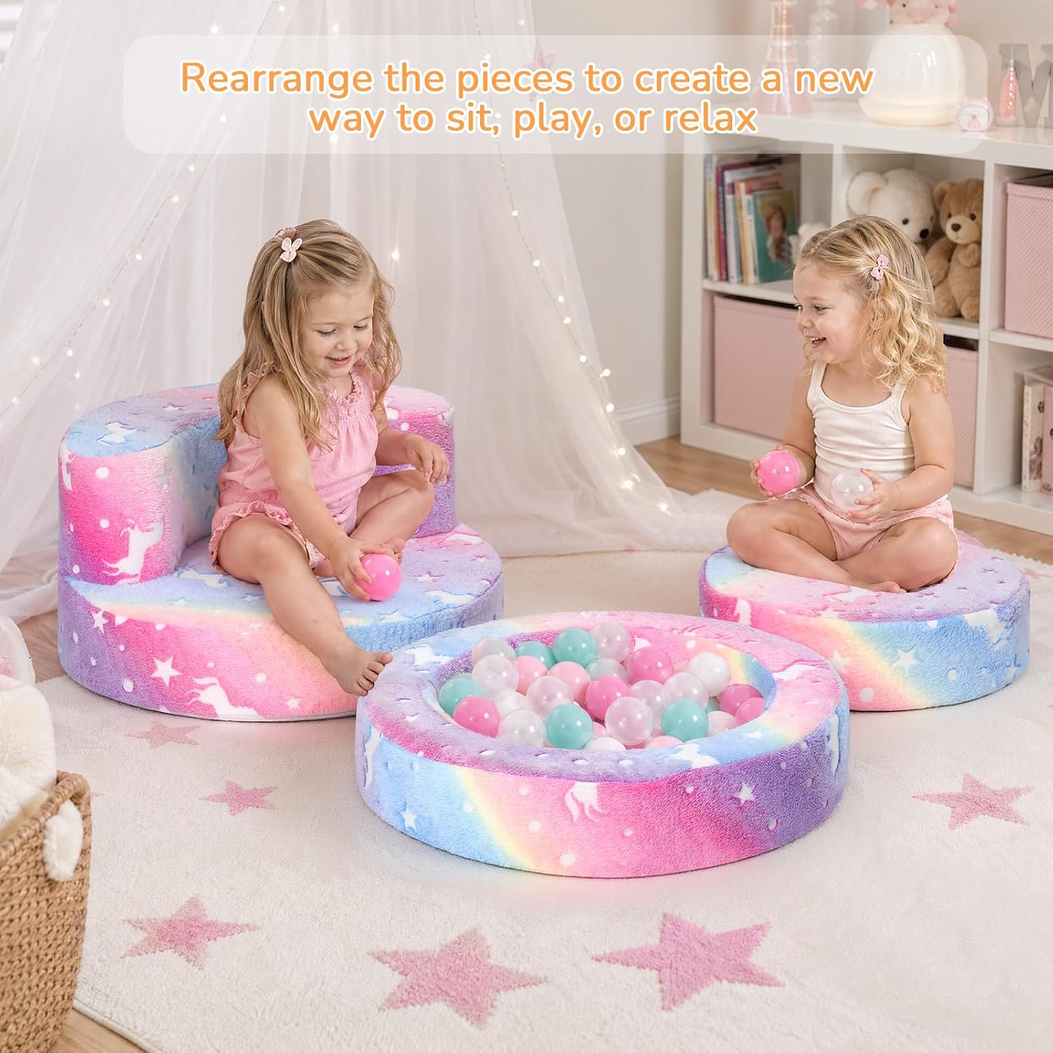 Glow Dinosaur Kids Chair, 4-in-1 Toddler Seat