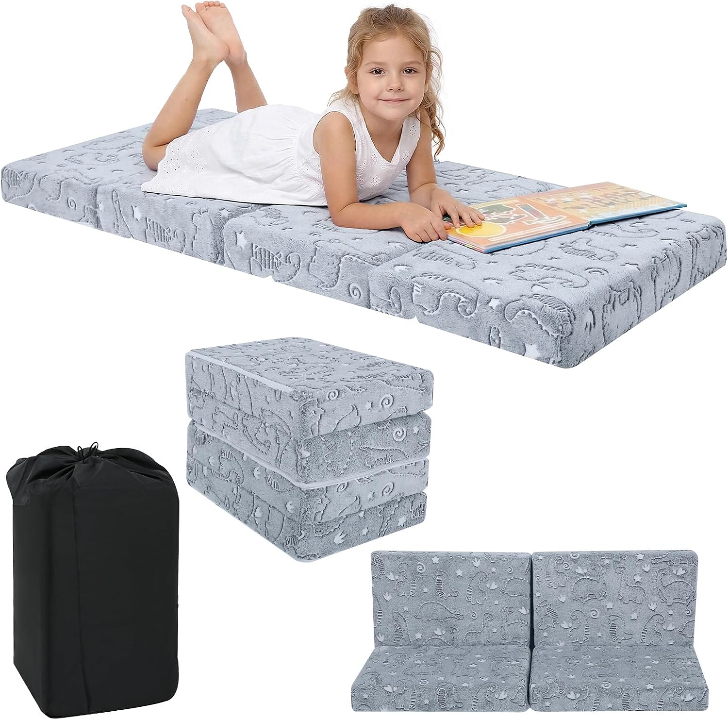 Kids Trifold Floor Mattress, 63"x26"
