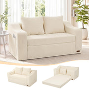 Boneless Loveseat Sleeper Sofa Bed, Pull Out Corduroy