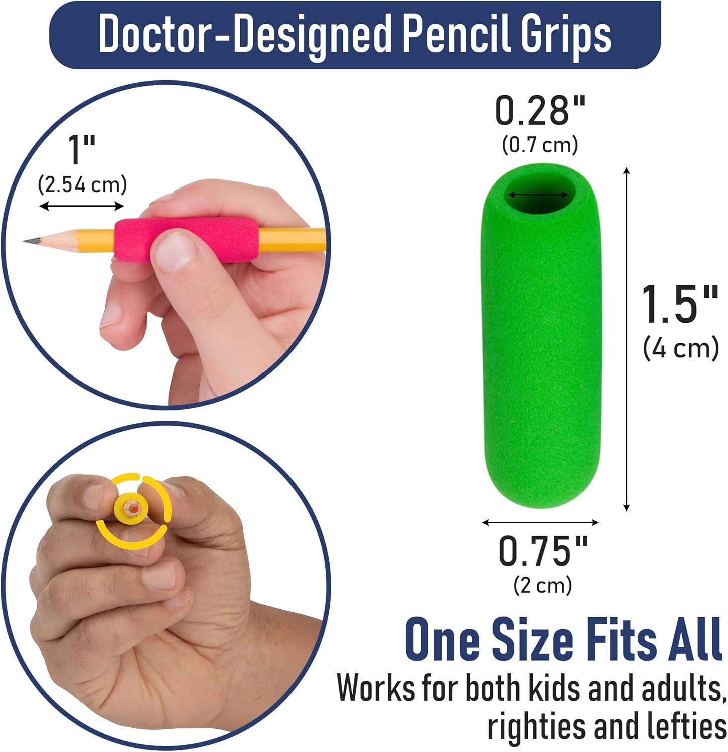 Foam Pencil Grip, 12 Pack
