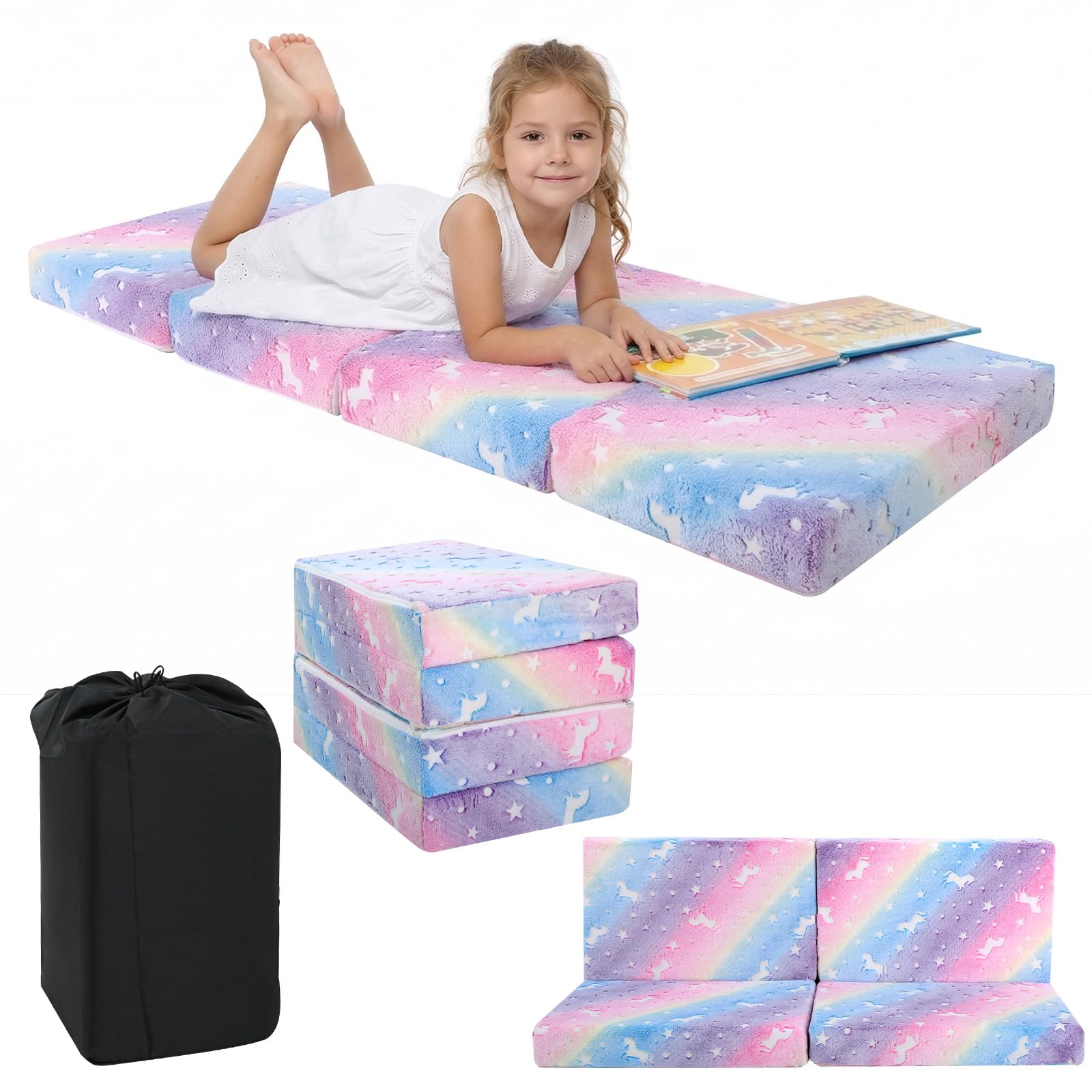 Kids Trifold Floor Mattress, 63"x26"