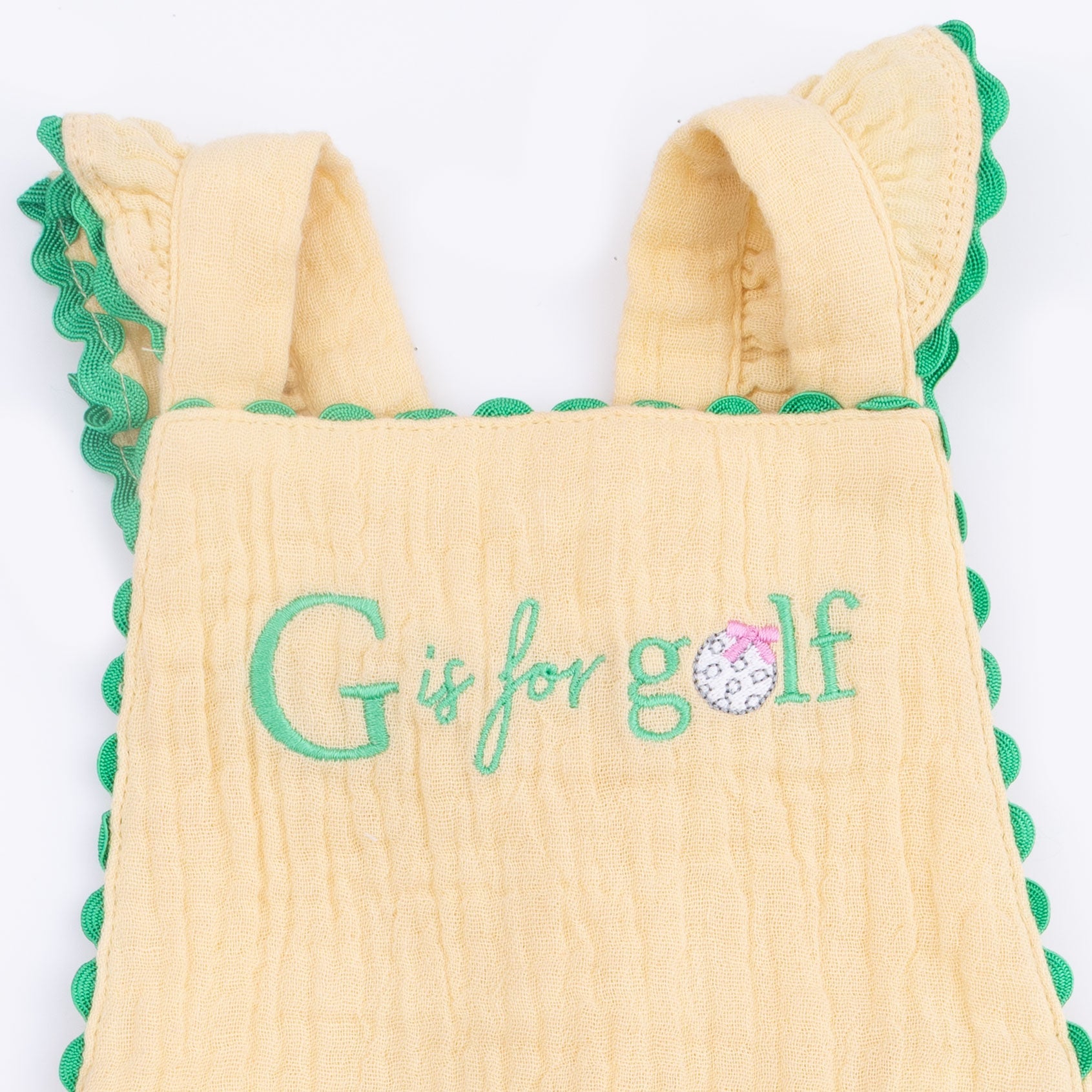 'g' Is For Golf - Ric Rac Ruffle Sunsuit