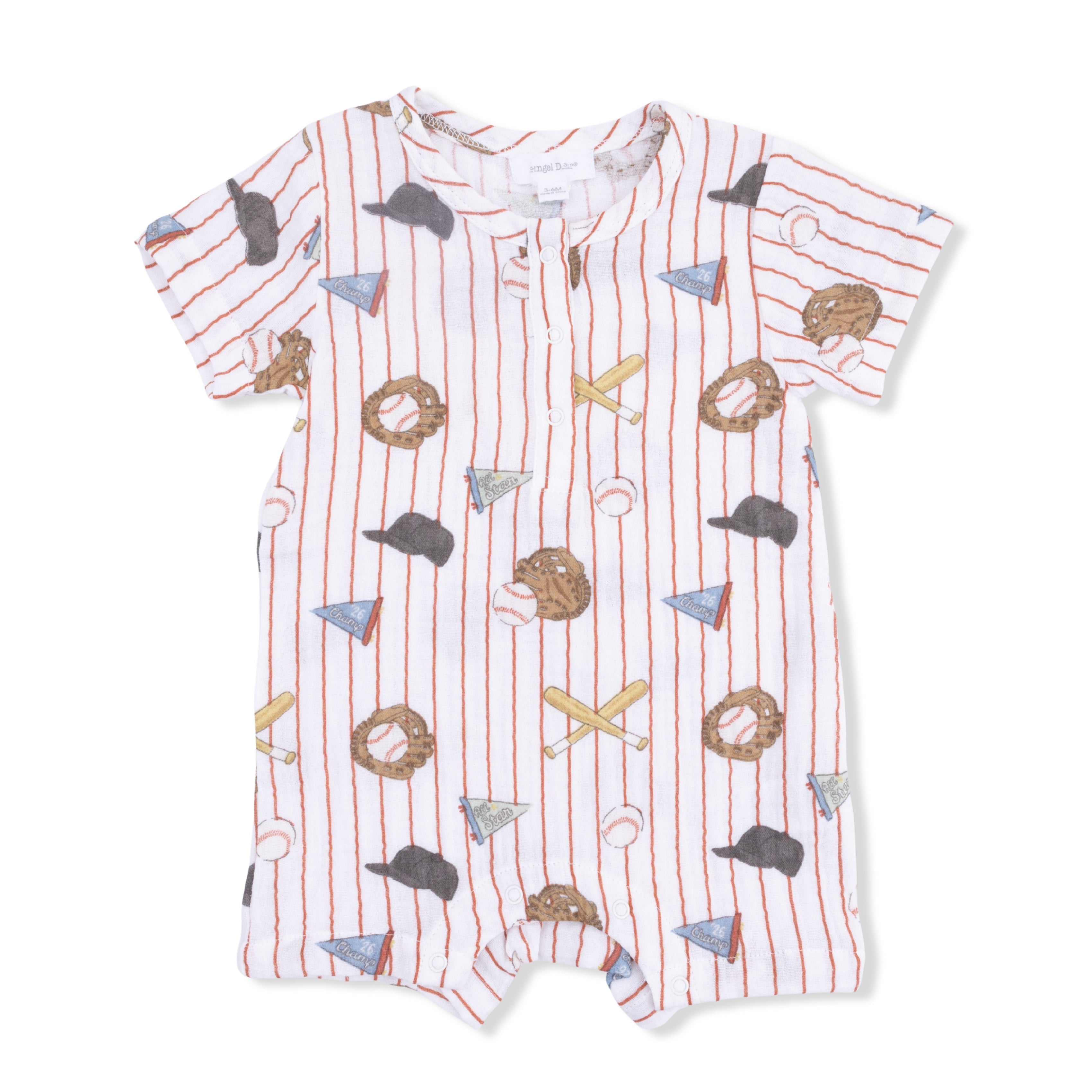 Vintage Baseball Stripe  - Henley Shortall