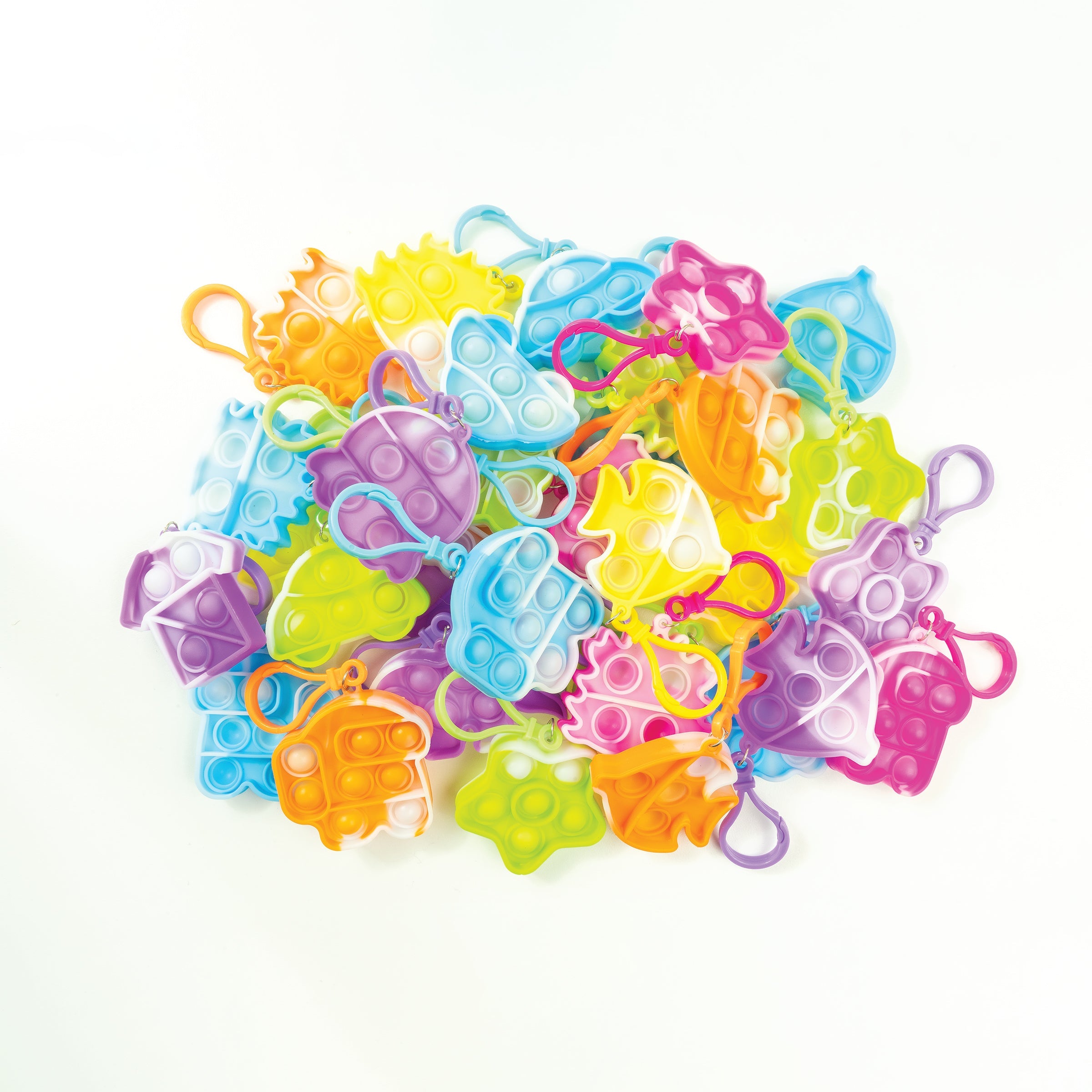 Fidget Poppers Keychain - 100 Per Bag