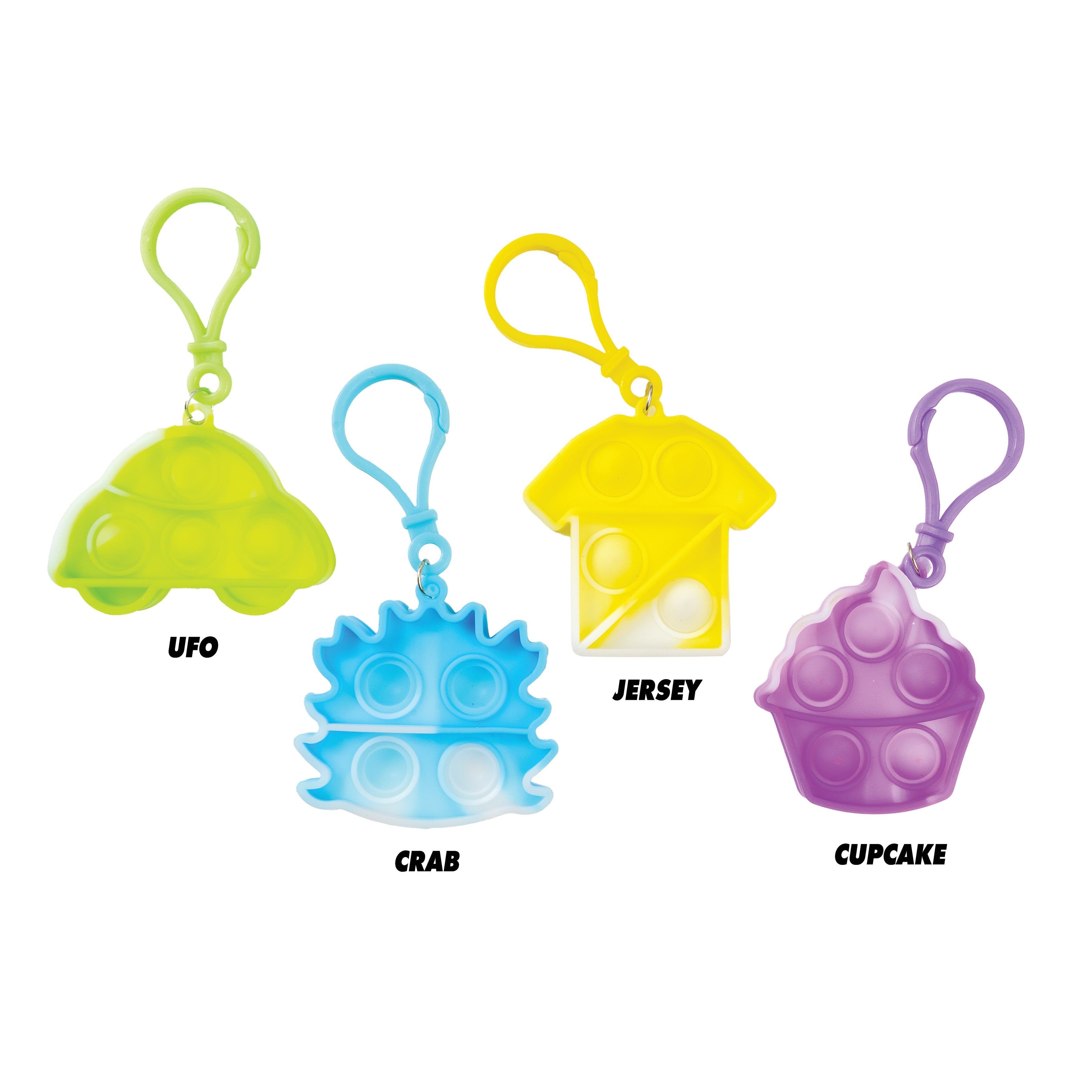 Fidget Poppers Keychain - 100 Per Bag
