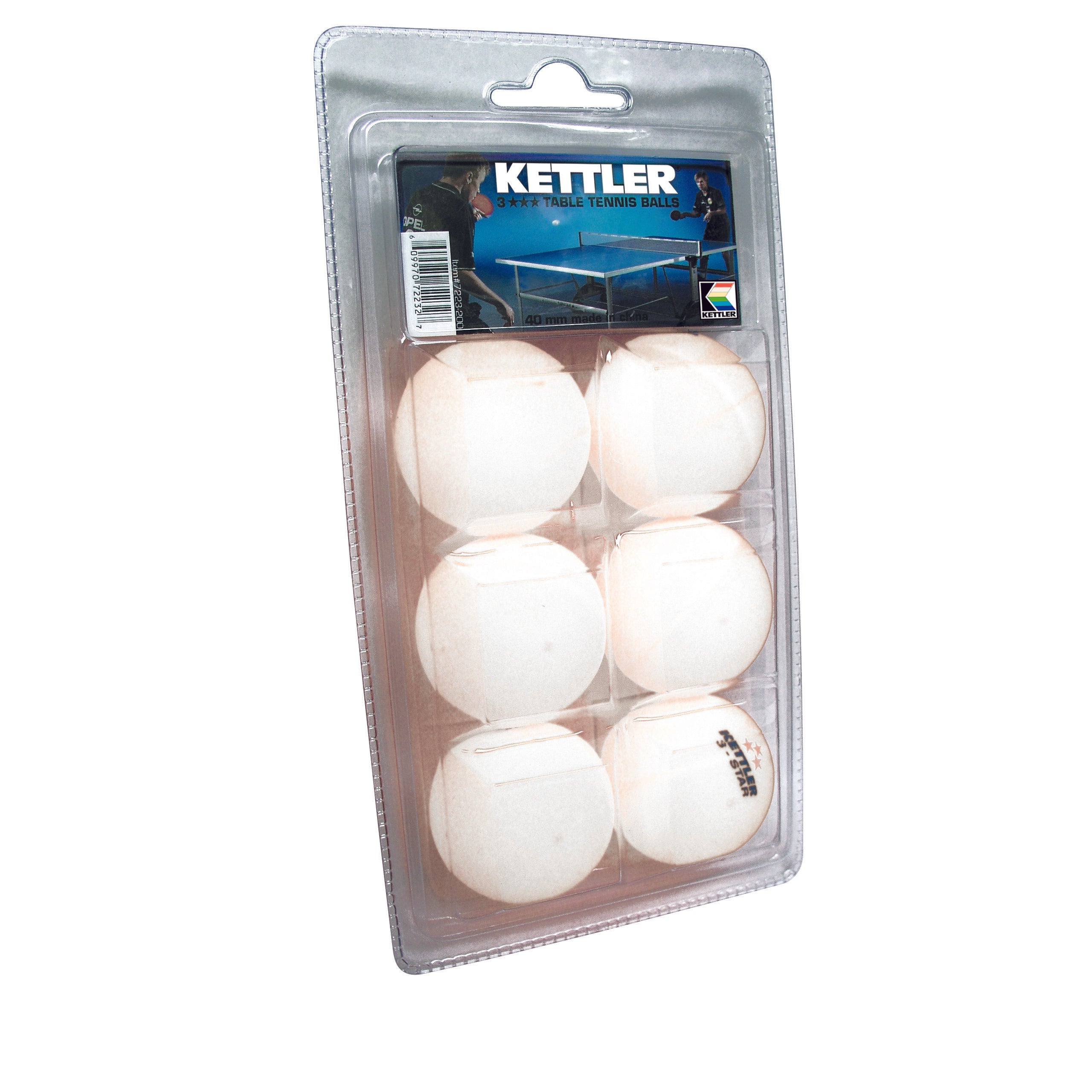 3-Star Table Tennis Balls, 6-Pack