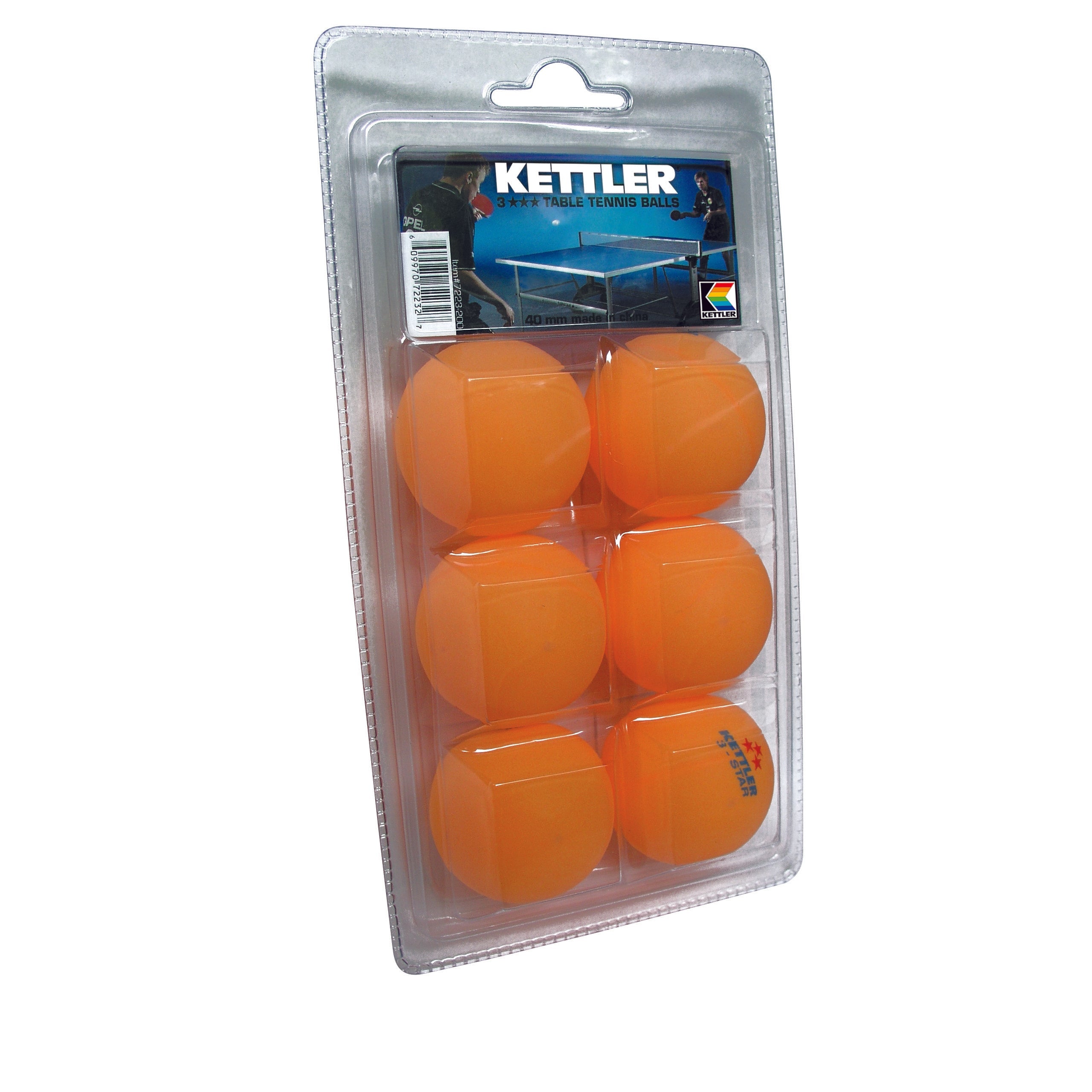 3-Star Table Tennis Balls, 6-Pack