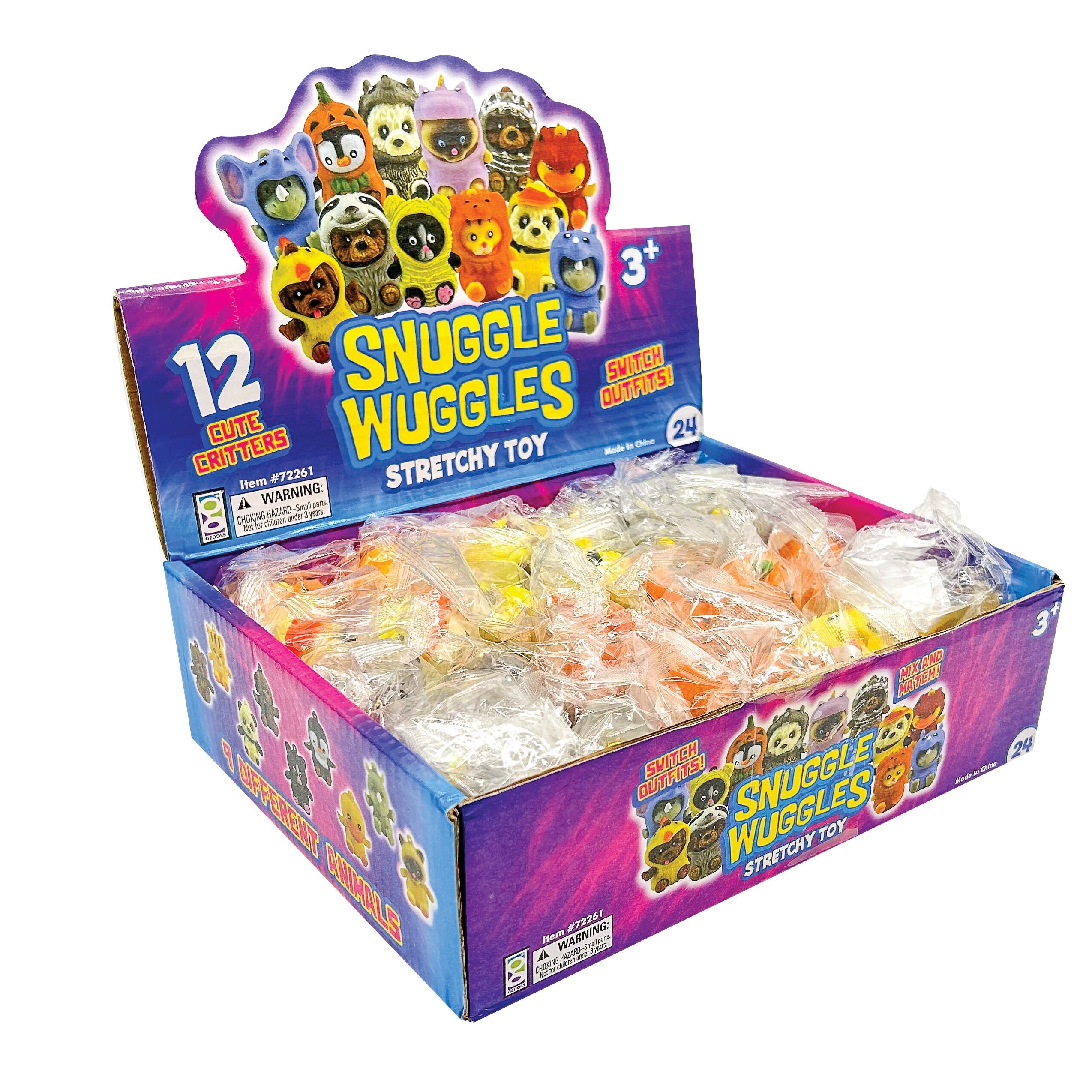 Snuggle Wuggle Stretchy Toys - 24 Per Display