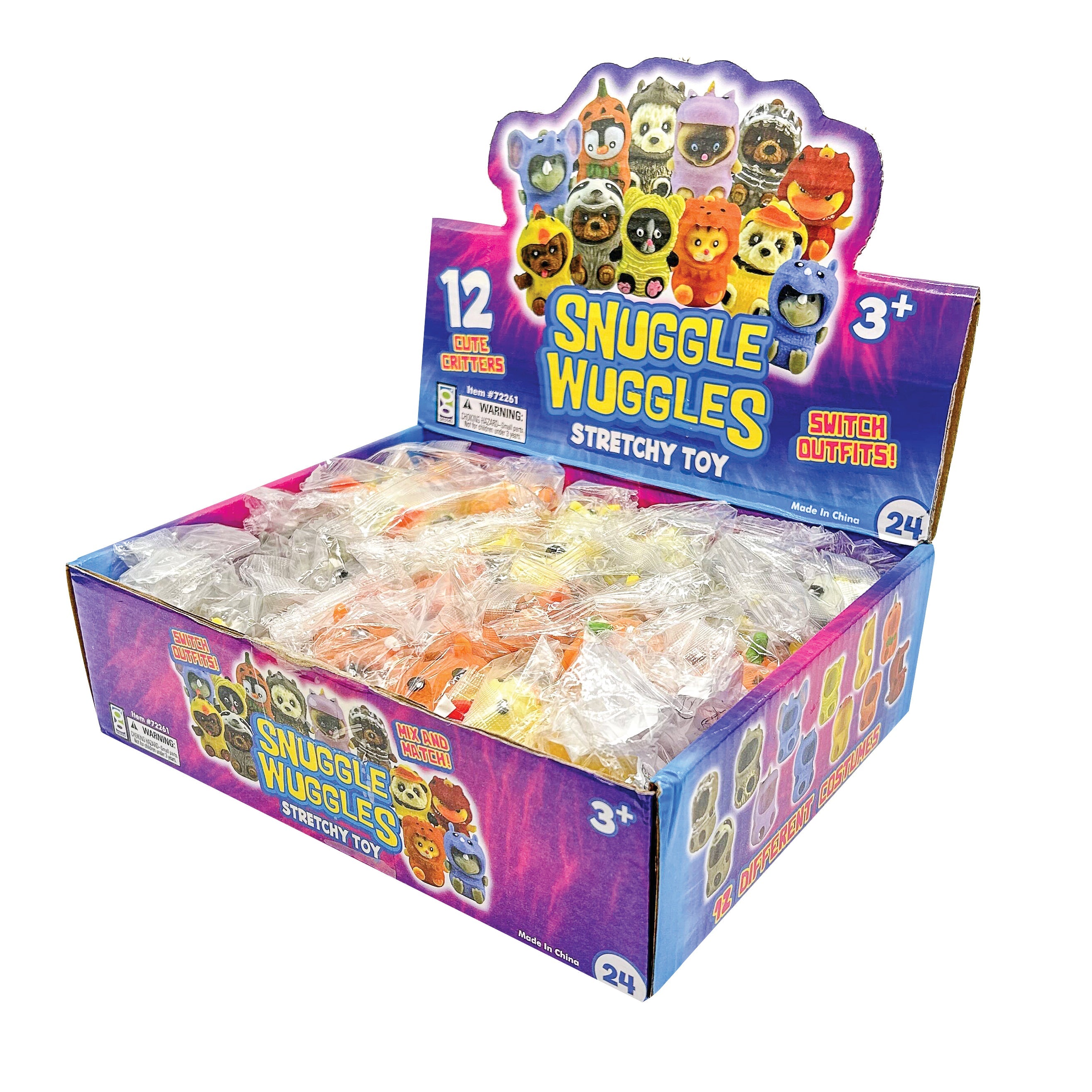Snuggle Wuggle Stretchy Toys - 24 Per Display