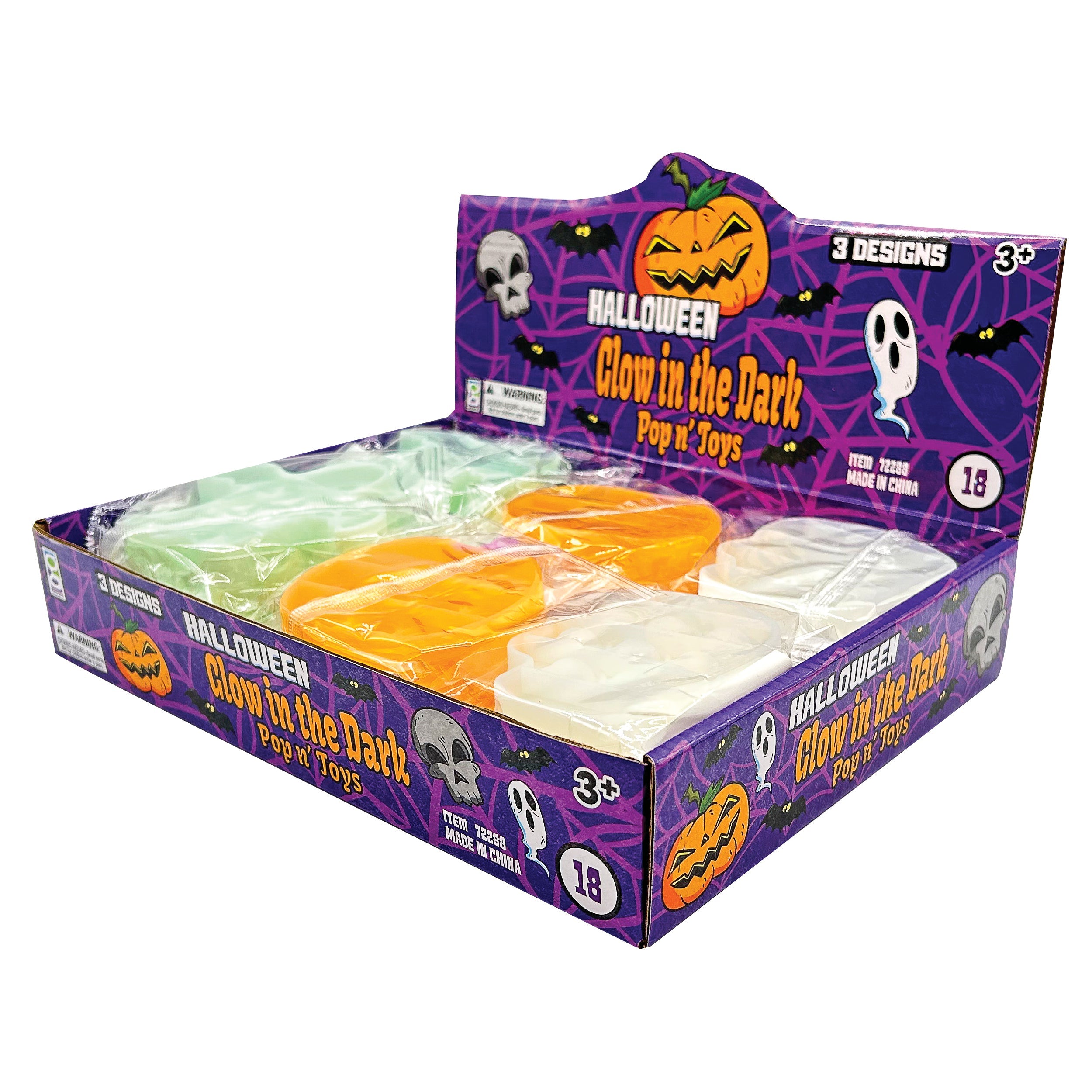 Halloween Glow-in-the-dark Pop ‘n’ Toys