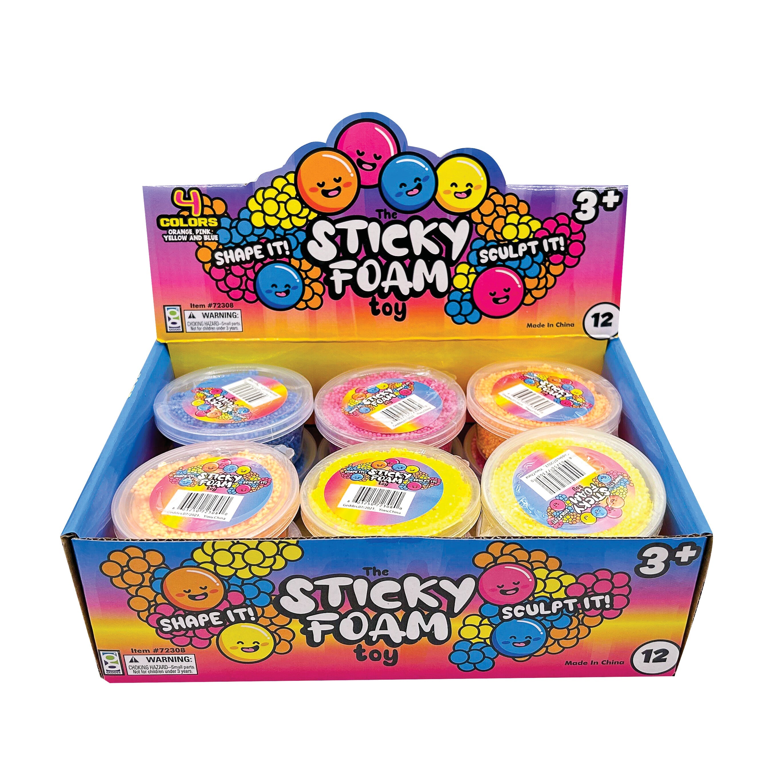Sticky Foam Toys - 12 Per Display